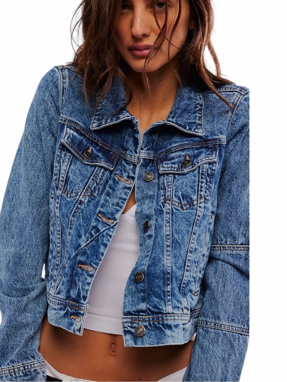 Free People Rumors Denim Jacket